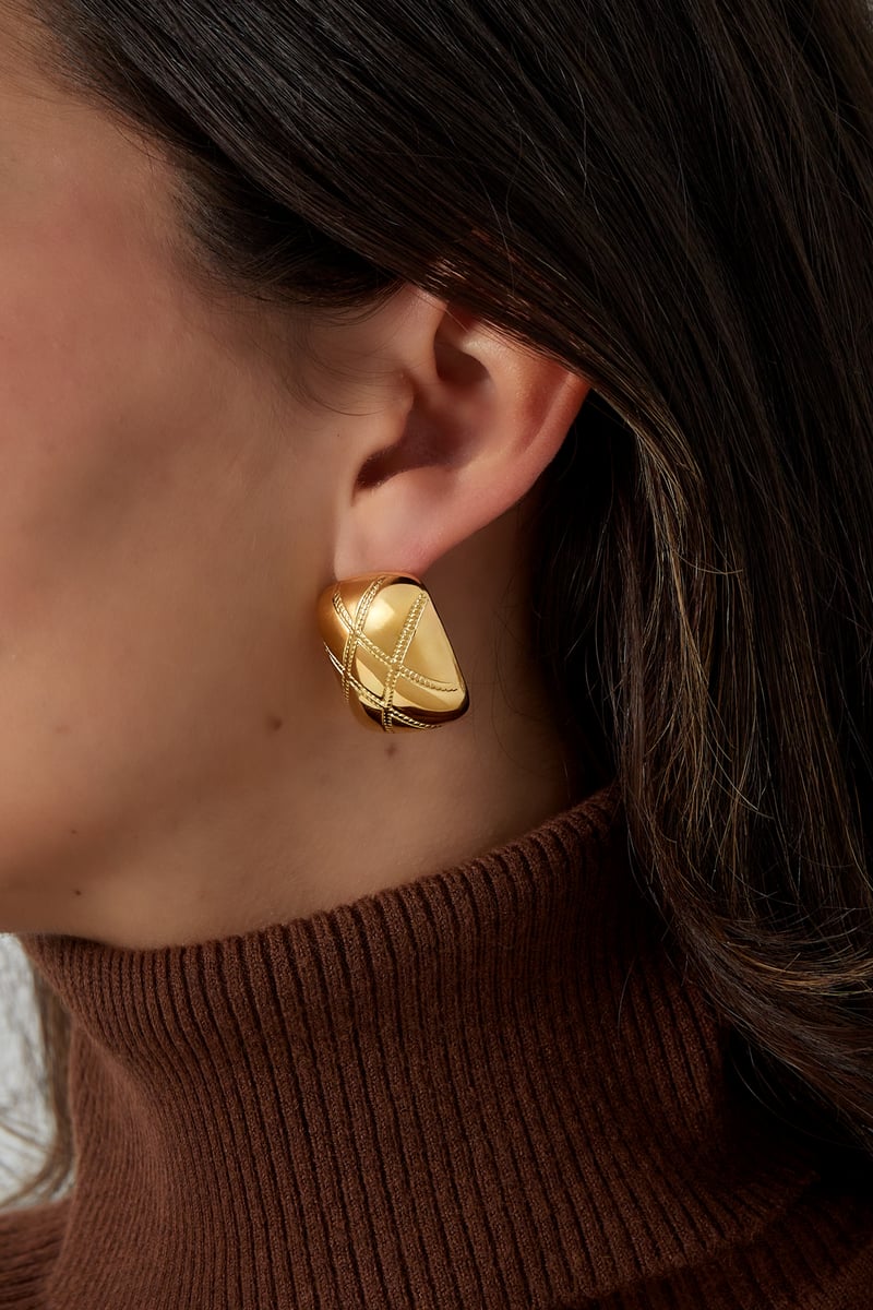 vintage ruit oorbellen