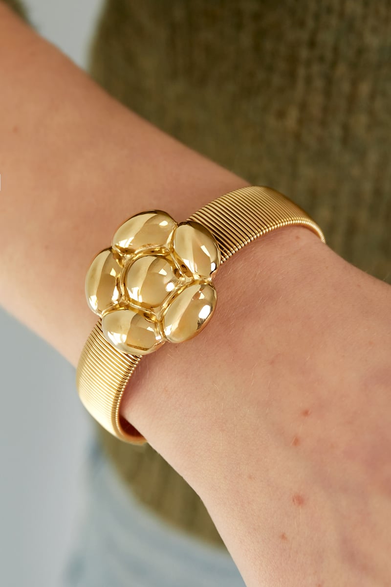 statement bloemen armband