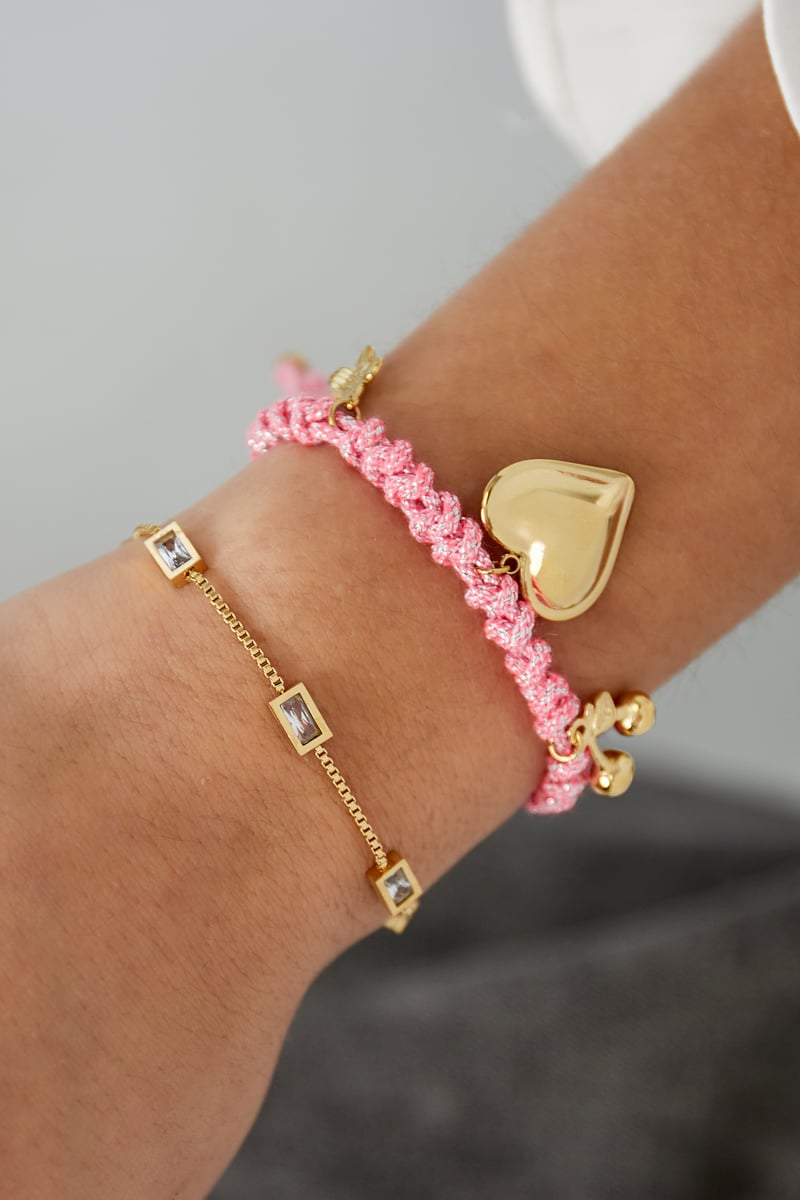 Diamond glow armband - Goud kleur 