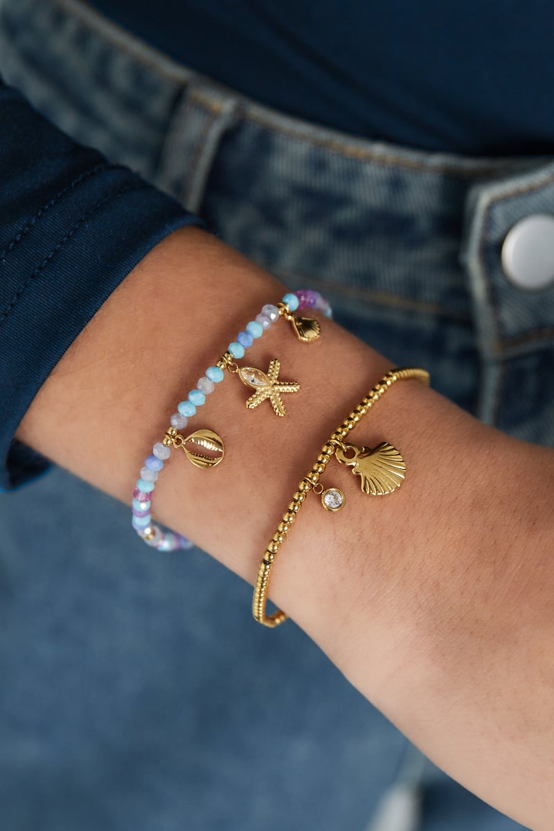 Beach Day Bracelet - Blue Gold