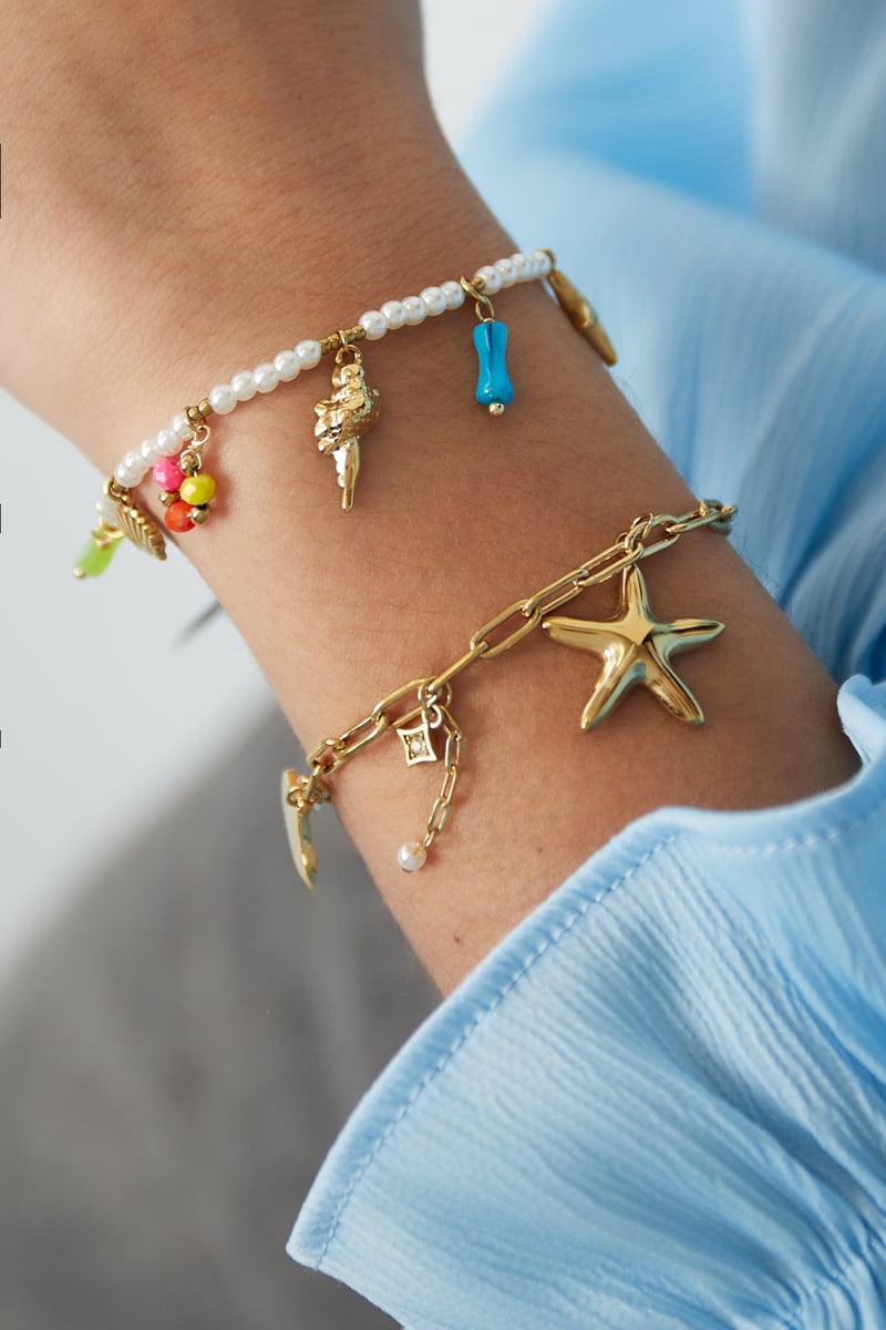 Kleurvolle Armband  - White Gold