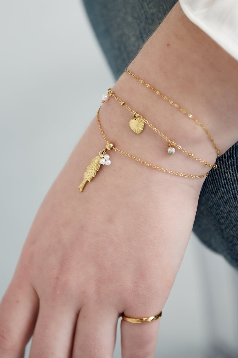 Fishy armband - goudkleur