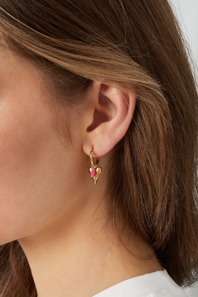 vivid heart oorbellen