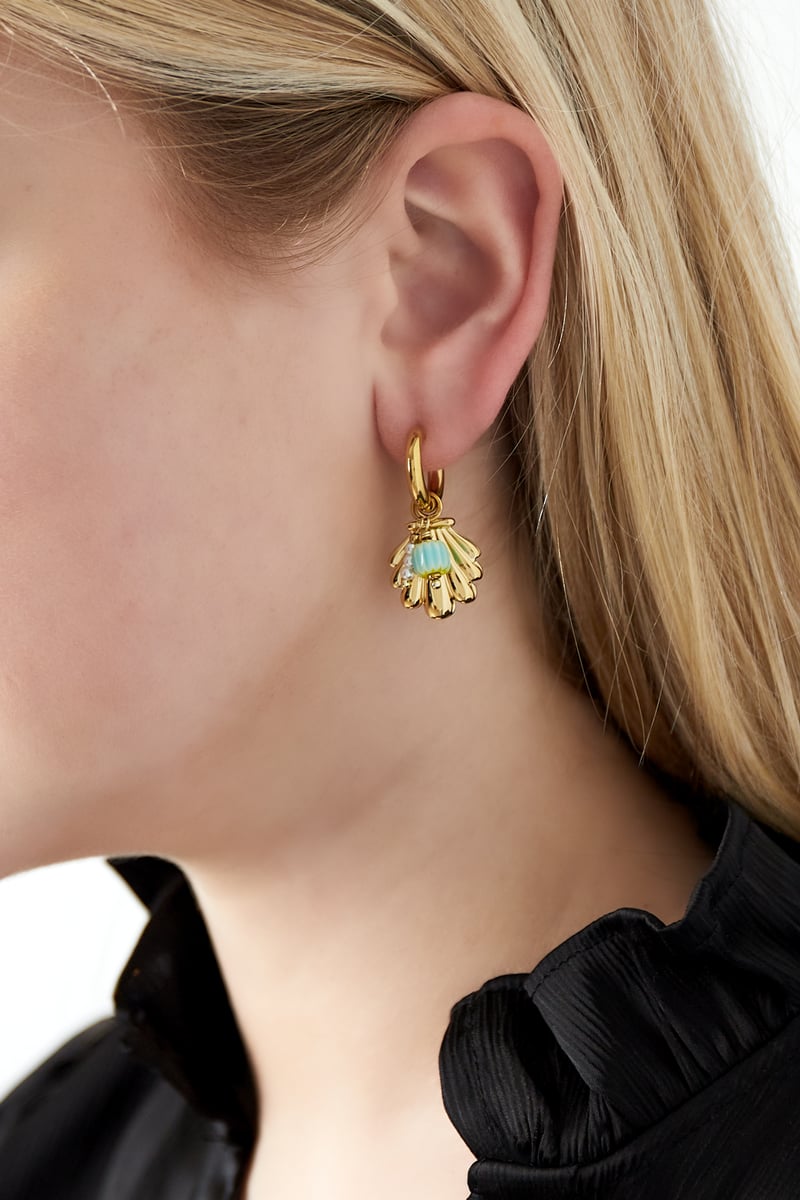 Schelp oorbellen - Goudkleur