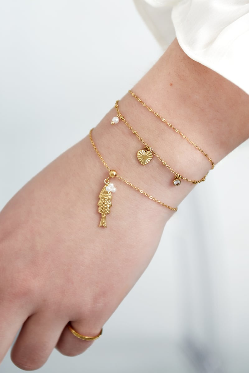 Love Love Love Armband - Zilverkleur