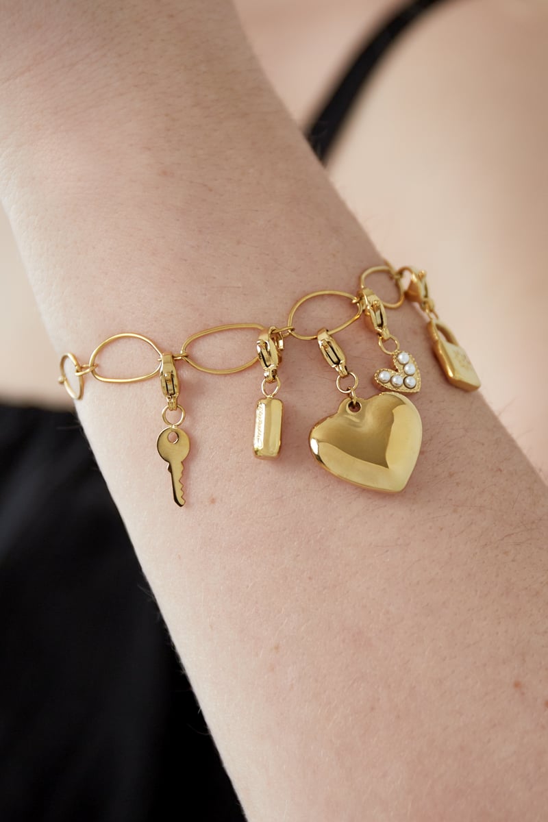 Grote hart DIY armband