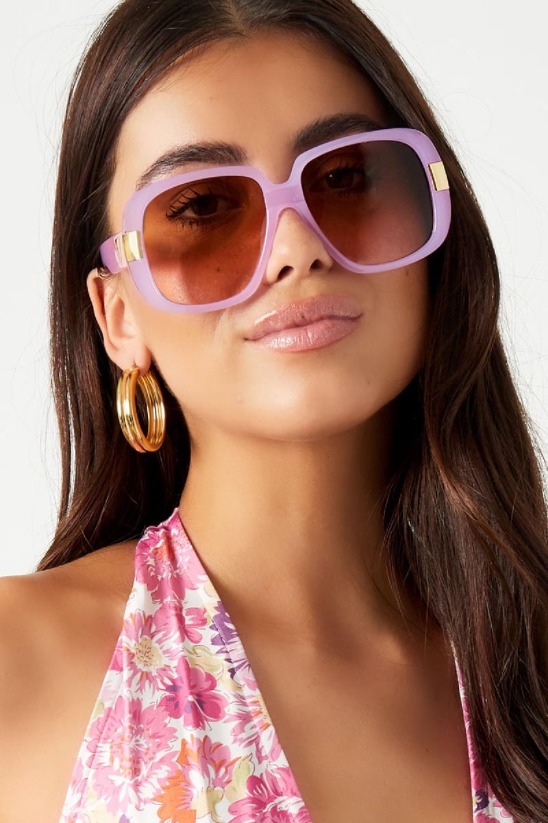 Zonnebril basic met gouden details Groen PC One size