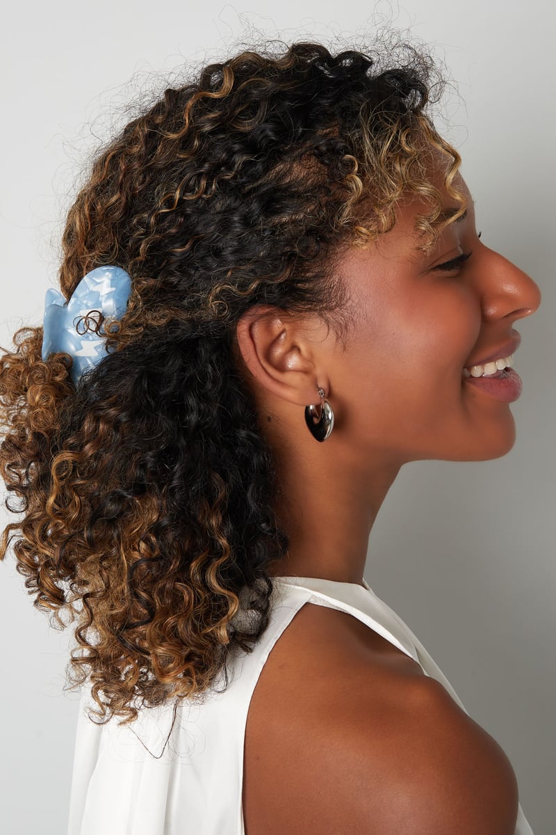 Haarklem print - blauw Sheet Material