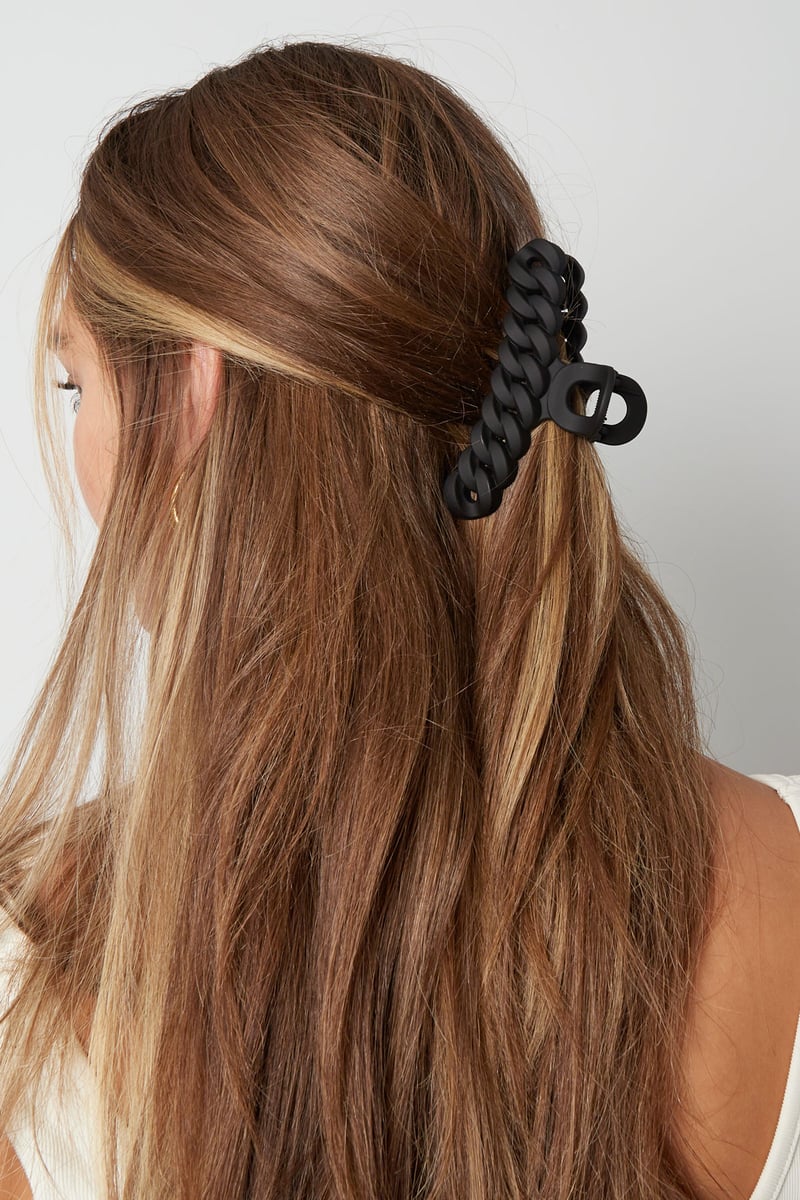 Haarklem gevlochten - beige Plastic