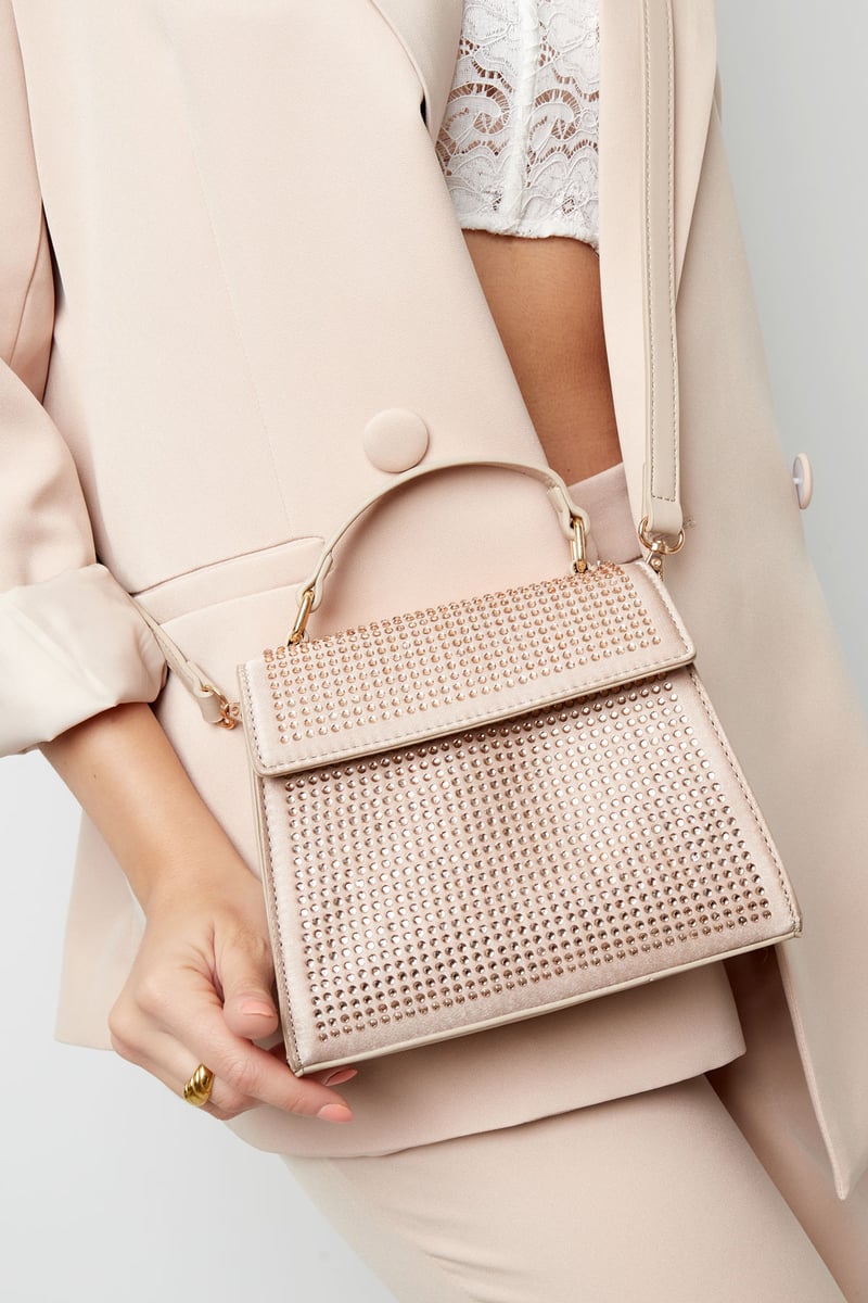 Handtas strass - lila PU