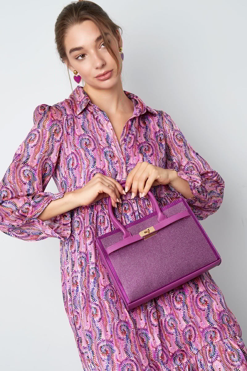 Handtas slot strass - fuchsia