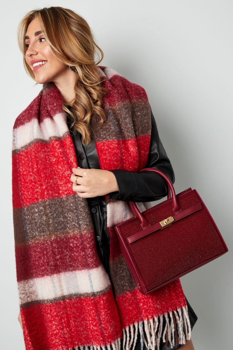 Handtas slot strass - fuchsia