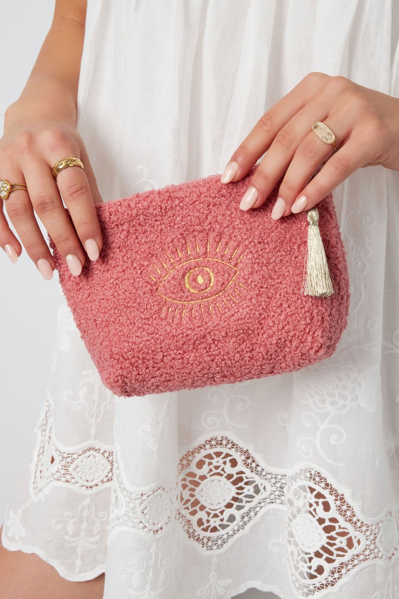 Make-up tas teddy oog - wit