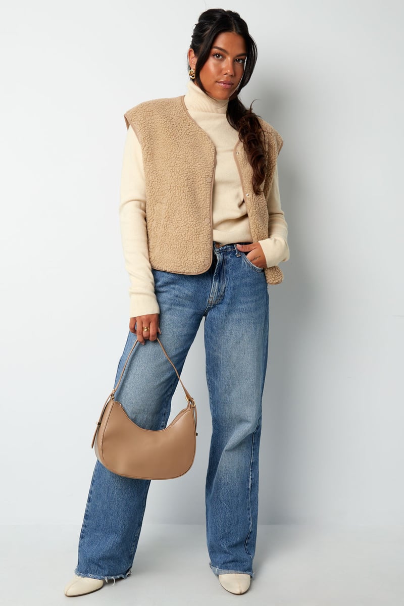 Kleurrijke halve maan tas - oranje