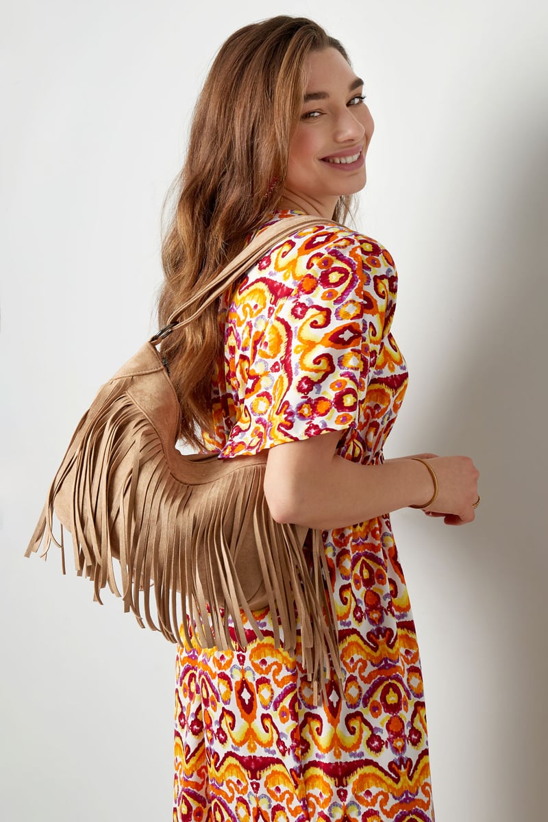 Retro tas - bleekroze 