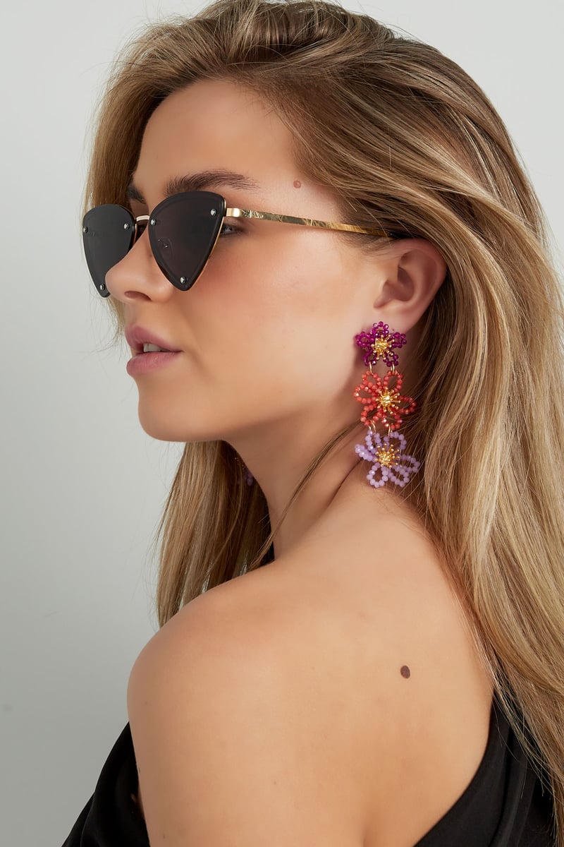 retro party zonnebril - zwart 