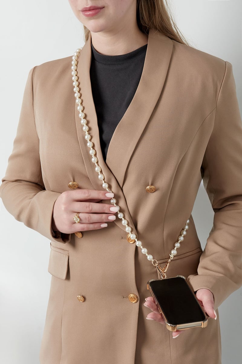 Telefoonkoord pearl addiction - roze