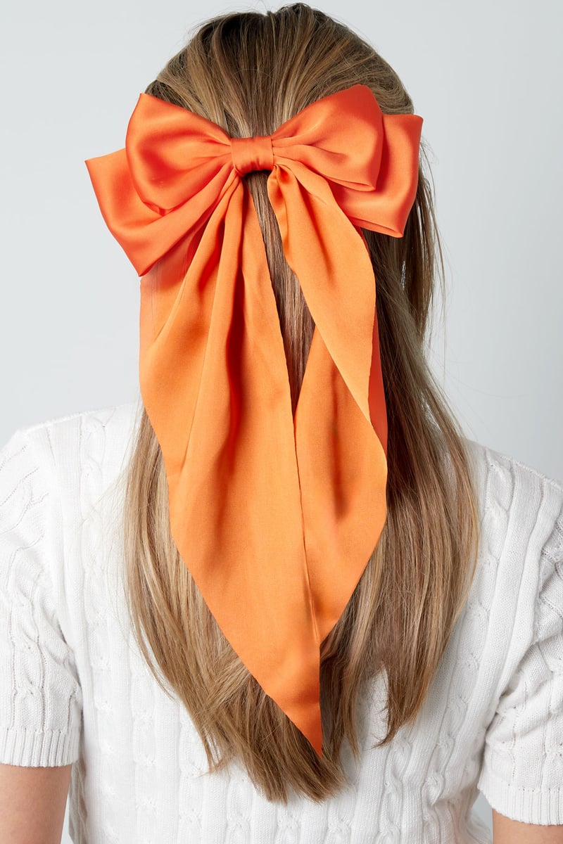 Grote haarclip met satijnen strik