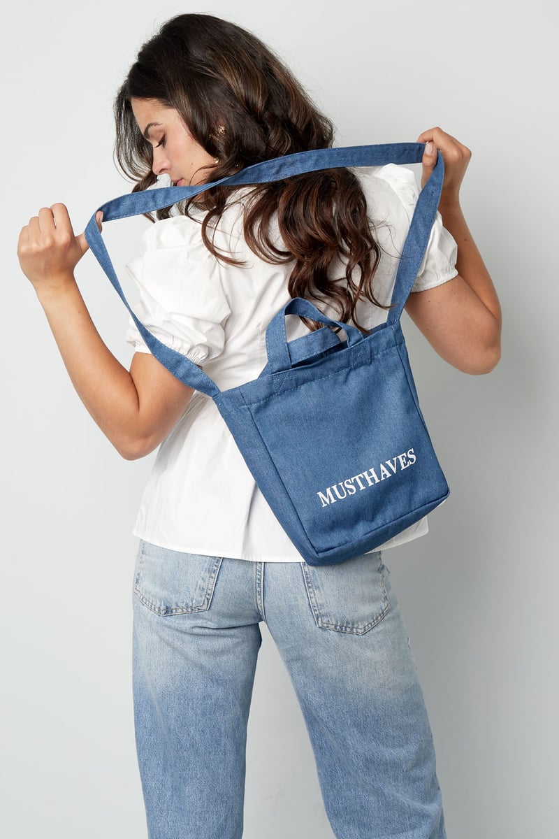 Kleine denim tas musthaves - blauw