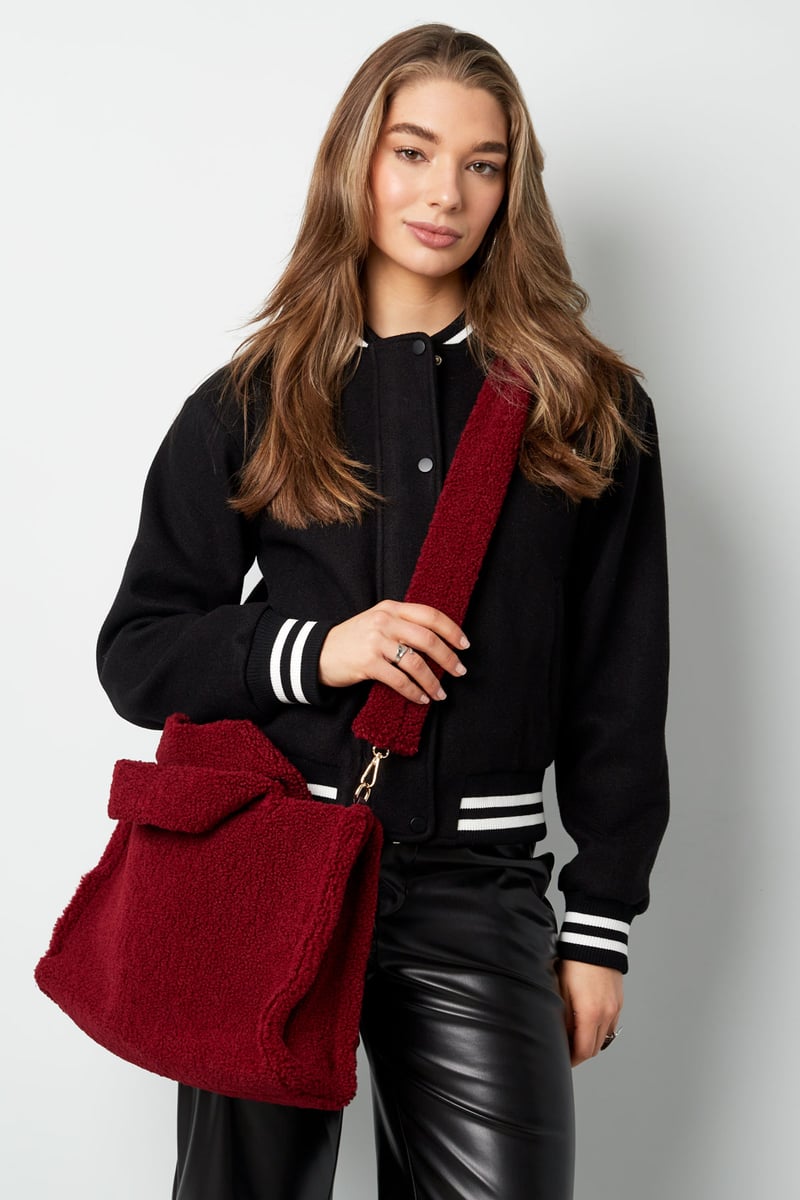 Fluffy Teddy tas - wit