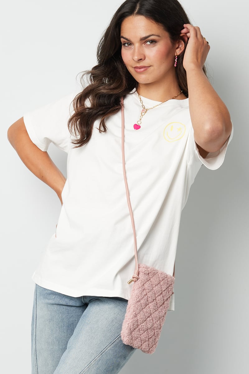 On-the-go telefoontas - off white