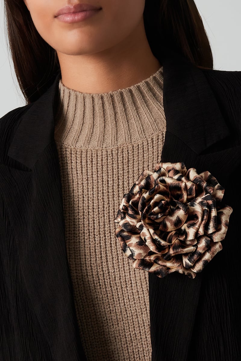 Wild elegance broche/ haarclip - beige