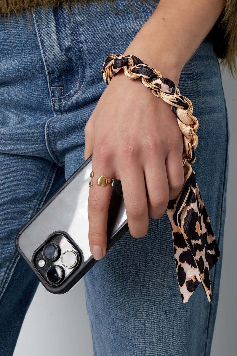 telefoonkoord wild heart-beige 