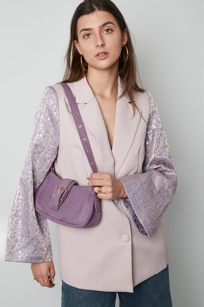 Gekleurde tas met gesp detail - blauw