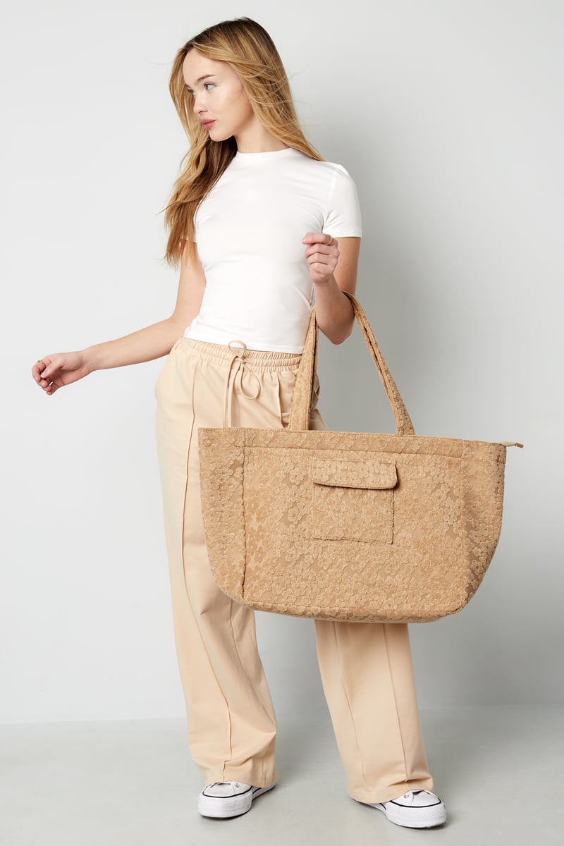 Grote flower girl tas - Roze