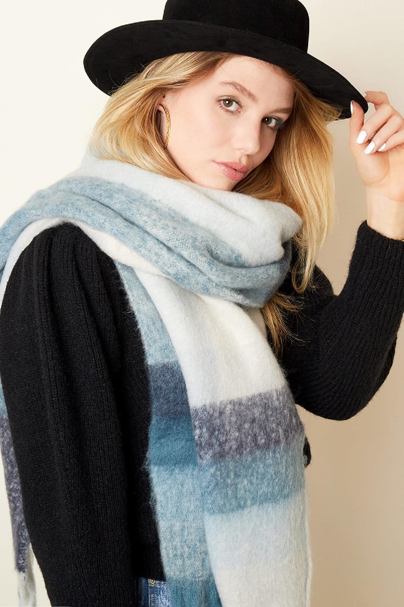 Sjaal met franjes Oranje Polyester