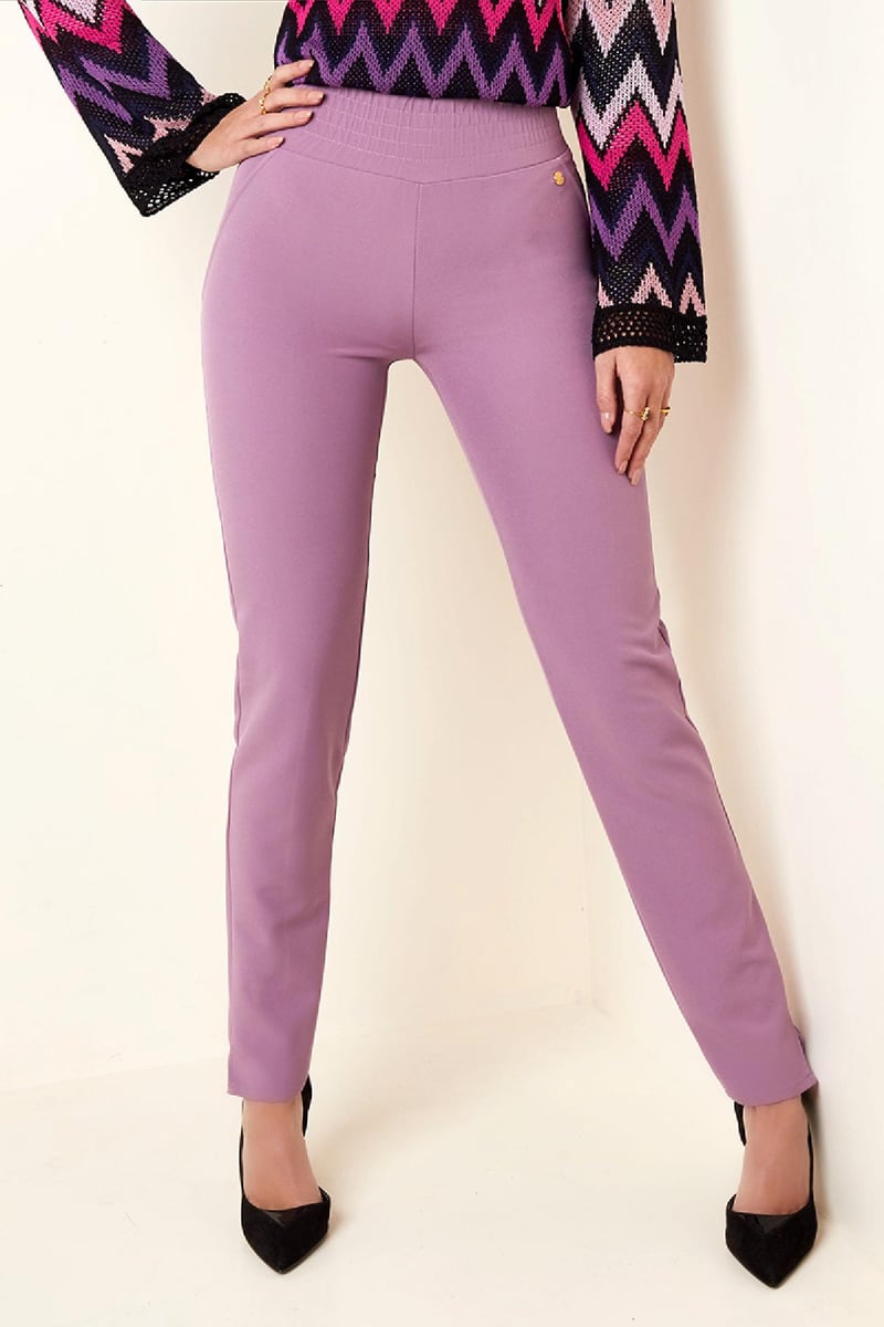 Slim-fit broek Beige S