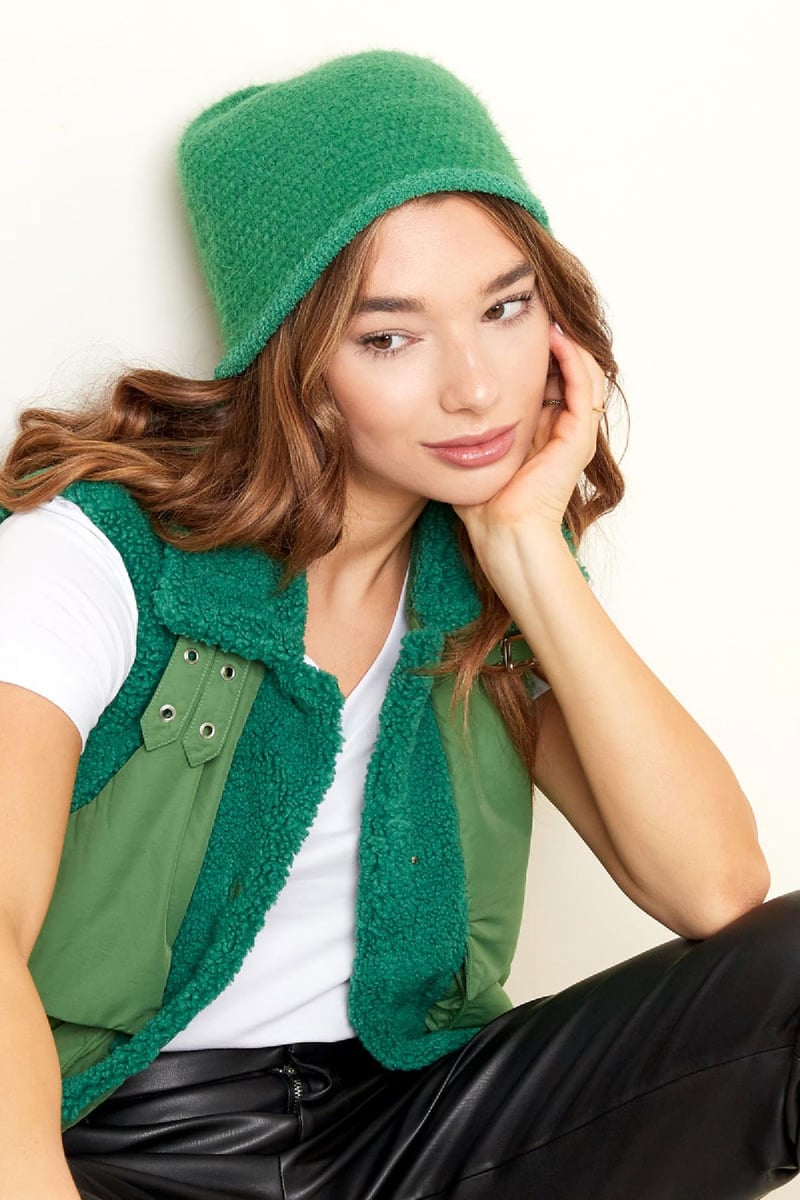 Vissershoedje basic Off-white Polyester