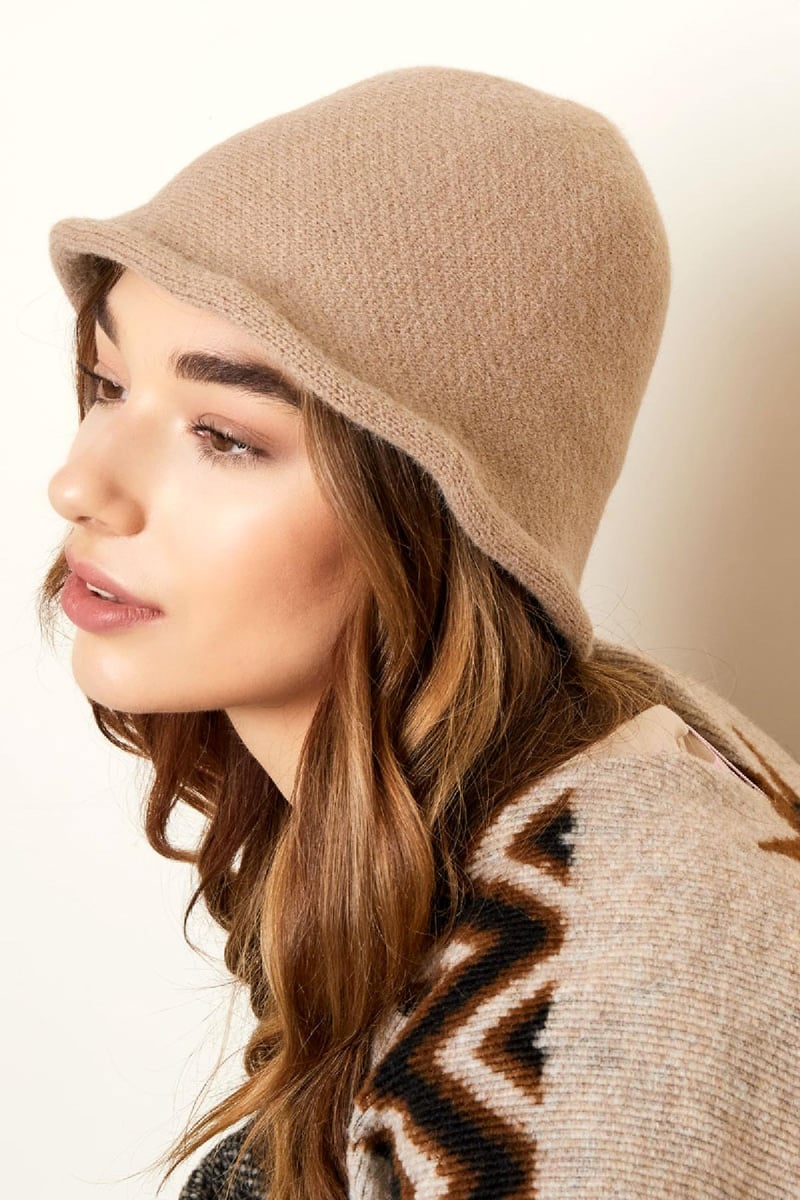 Bucket hat effen kleur Groen Acryl