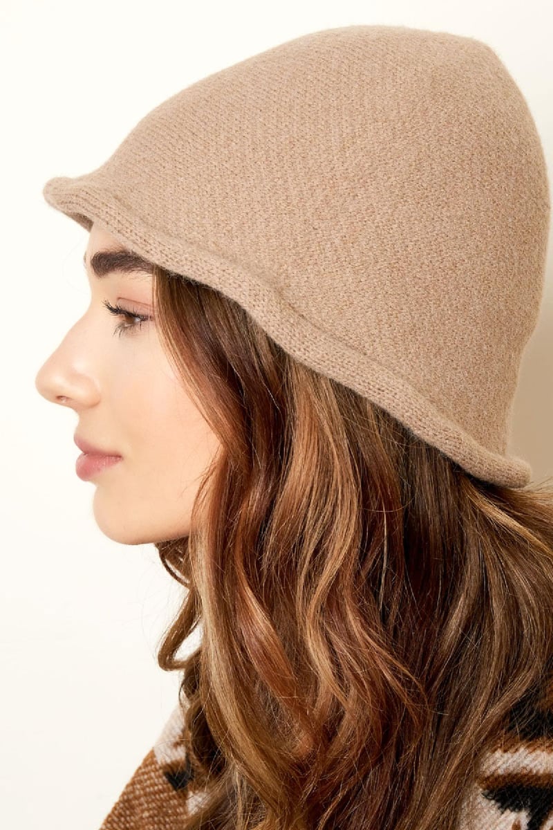 Bucket hat effen kleur Groen Acryl