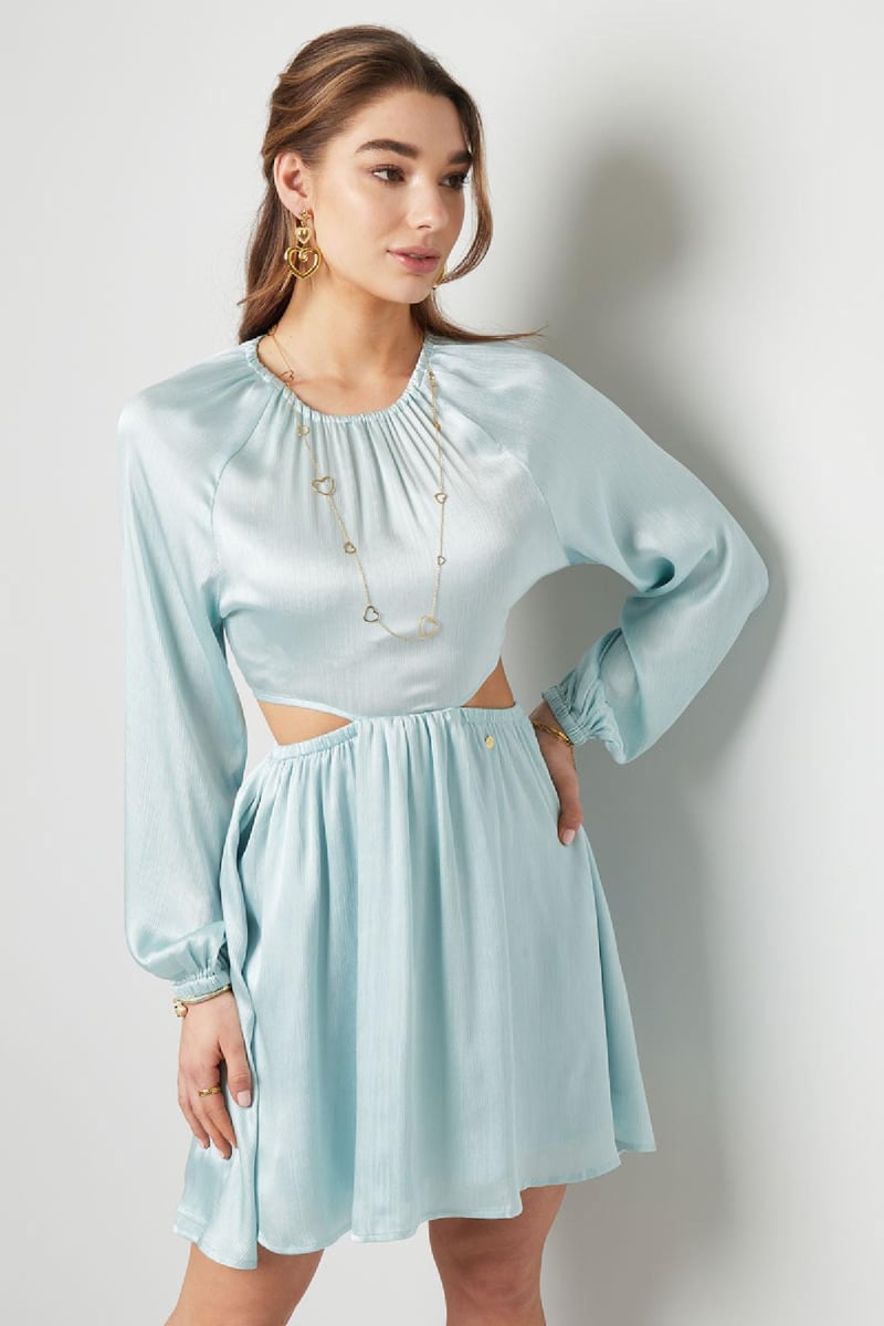 Jurk met open rug Rosé M