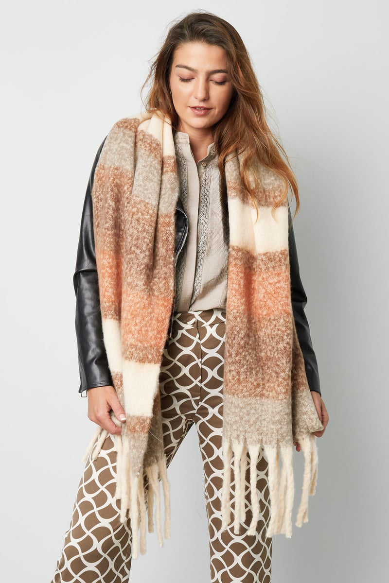 Sjaal met strepen multi - groen