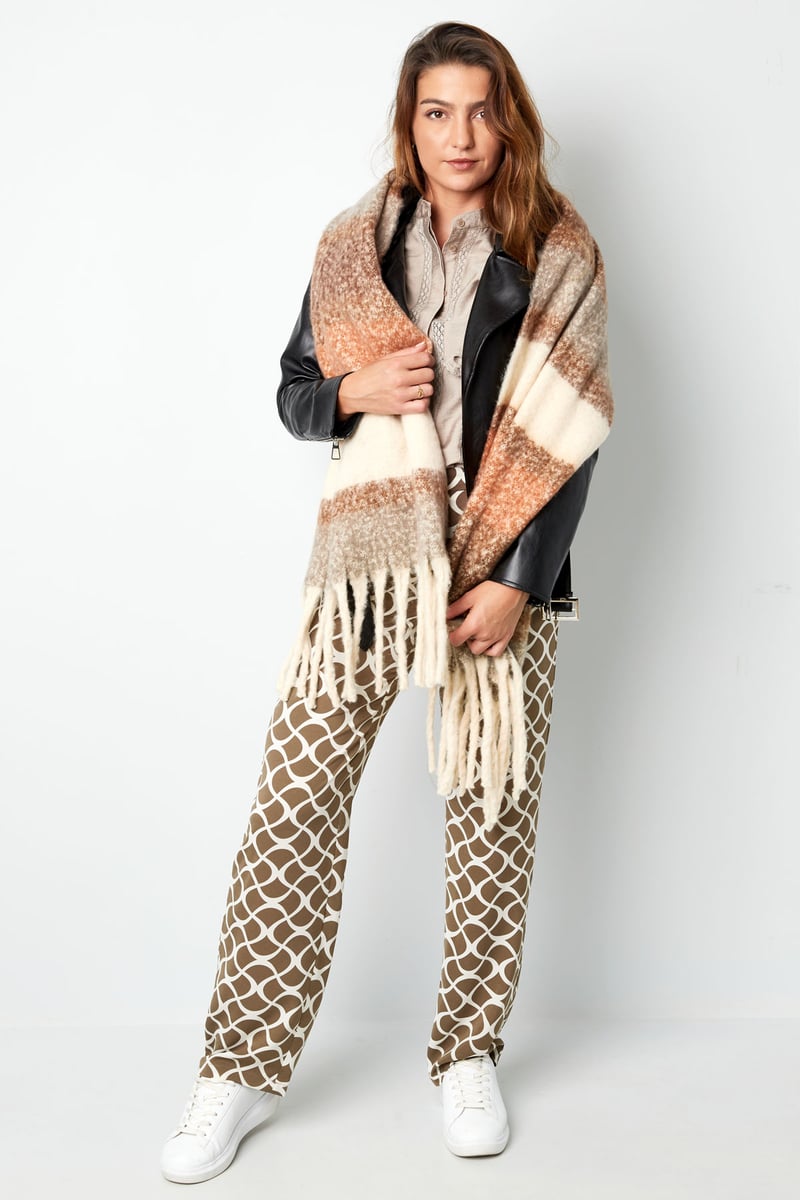 Sjaal met strepen multi - groen