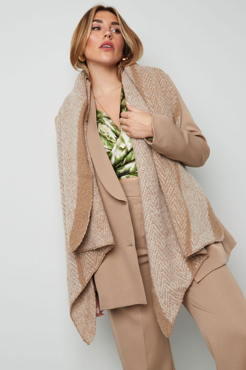 Sjaal zigzag print multi - oranje