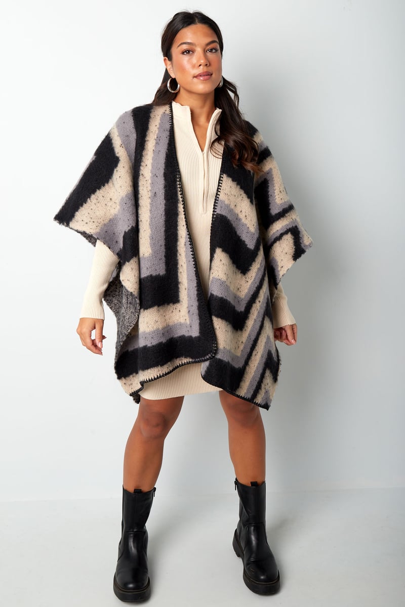 Omslagdoek organische print - oranje