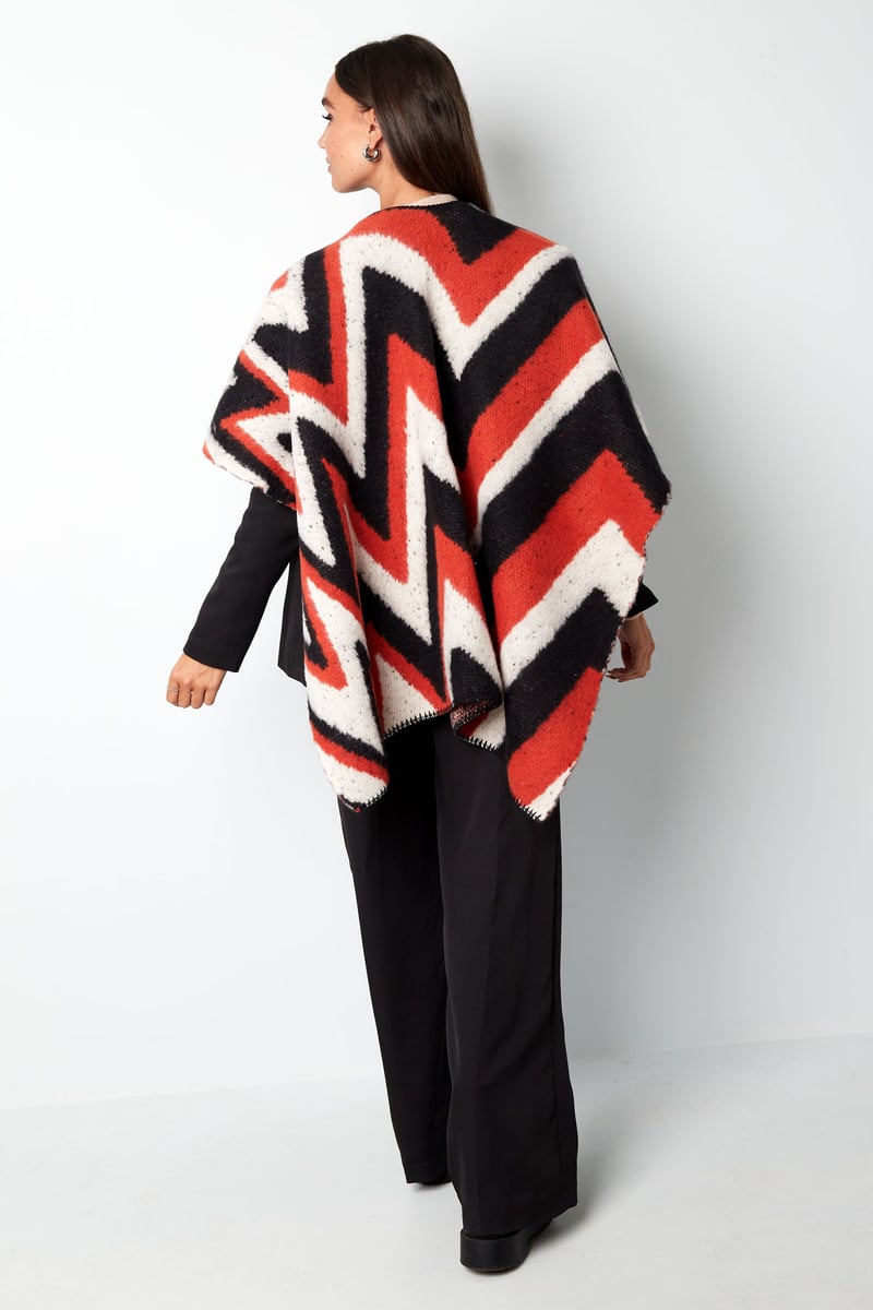 Omslagdoek organische print - oranje