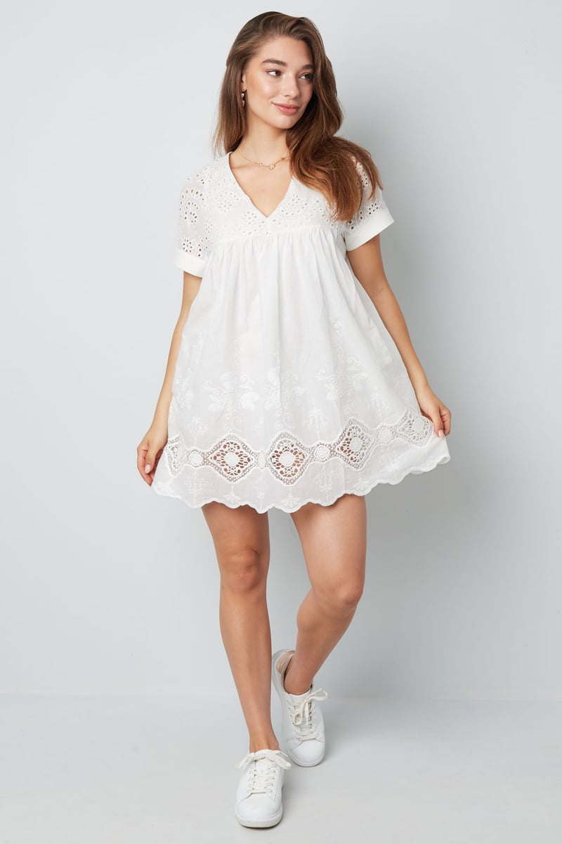 Korte jurk met open rug - fuchsia