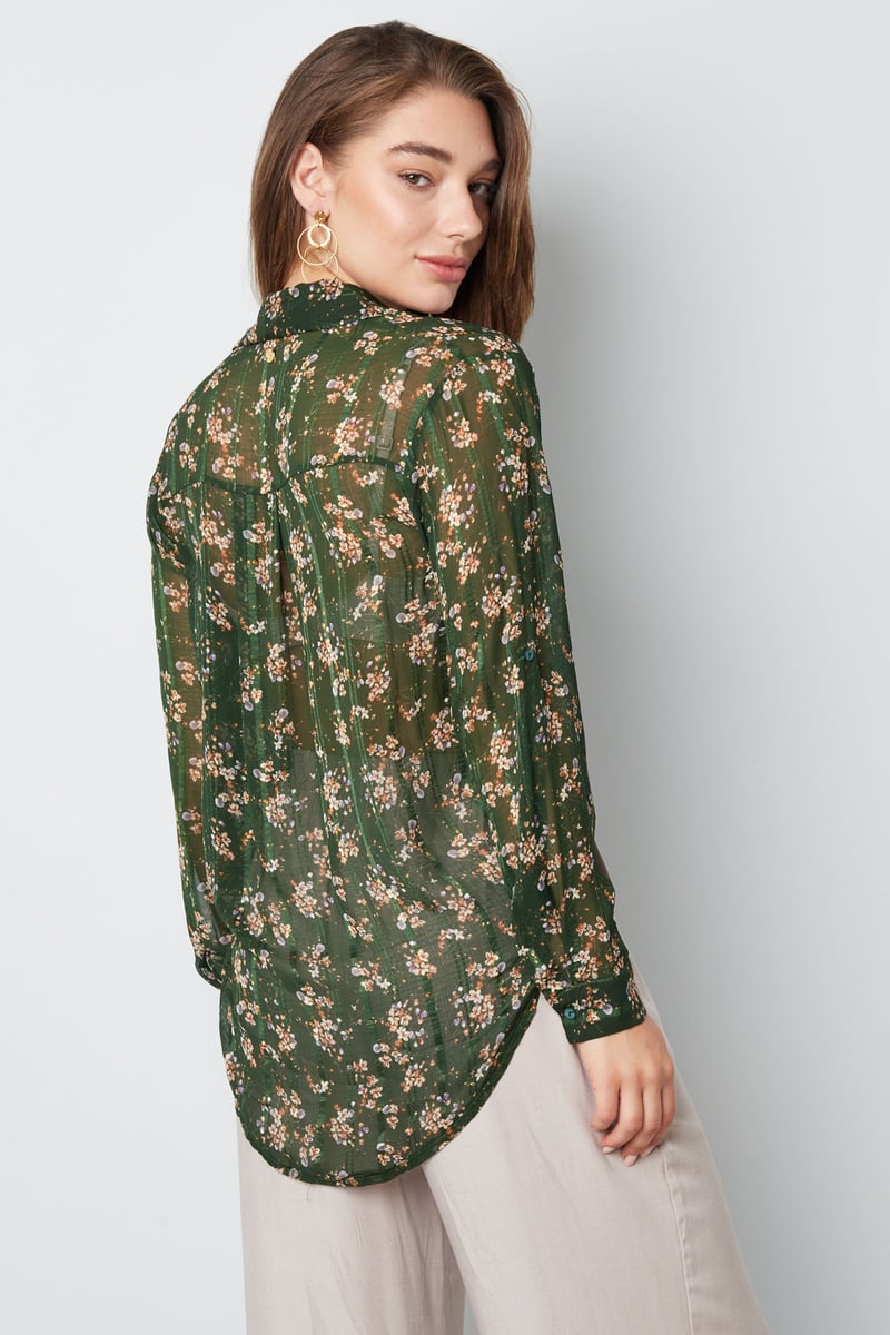 Blouse bloemenprint groen