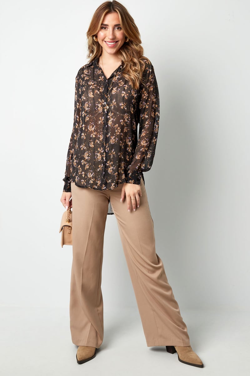 Blouse bloemenprint groen