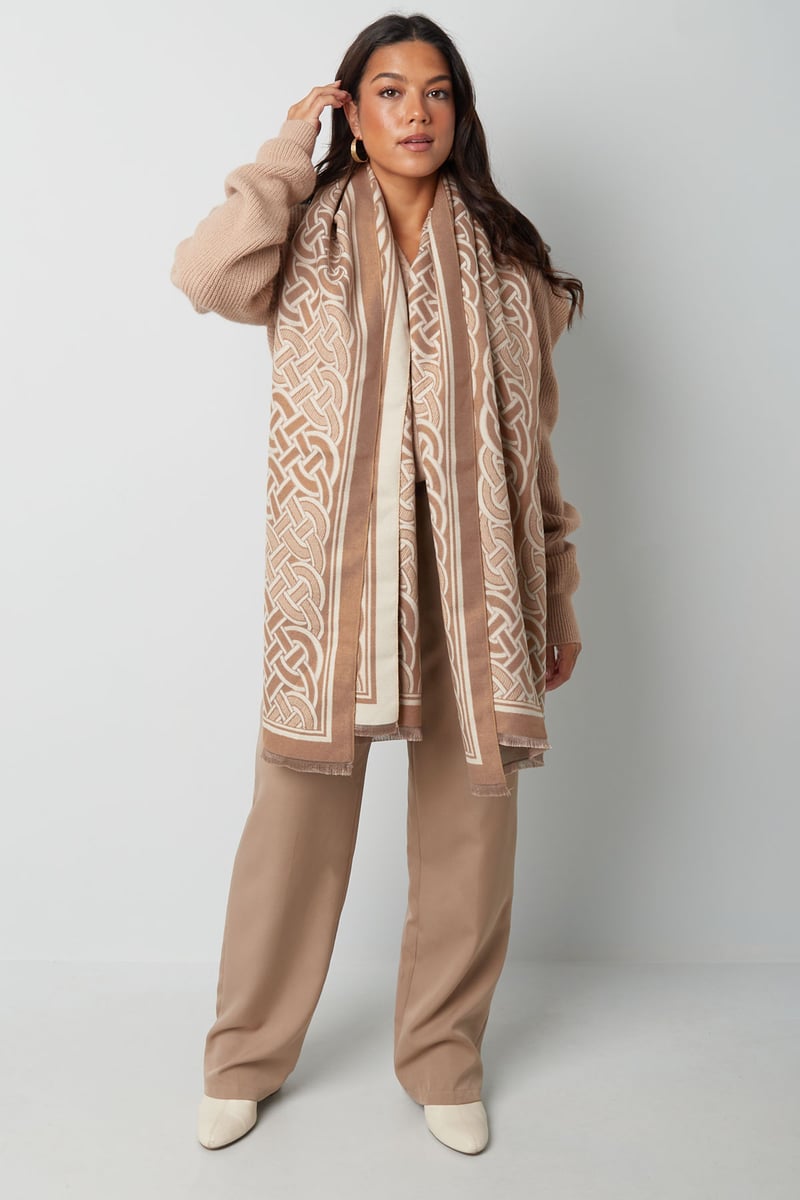 Sjaal met luxueuse print - groen