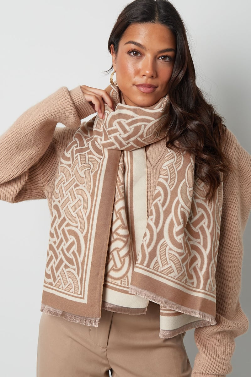 Sjaal met luxueuse print - groen