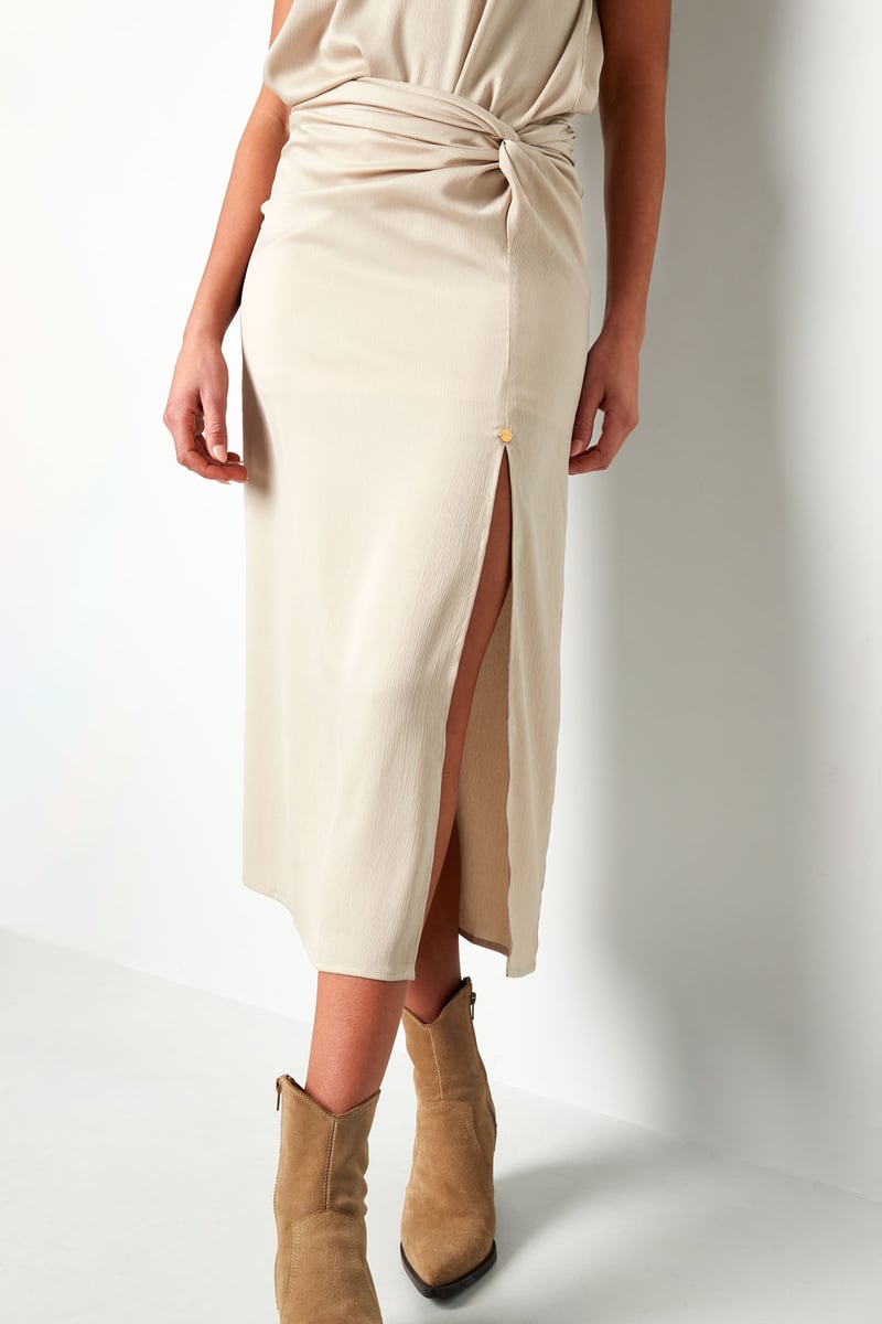 Lange rok geknoopt - wit 