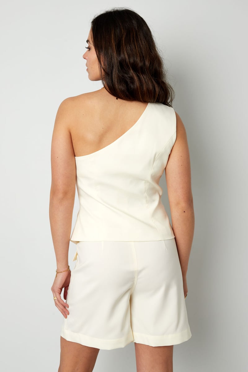 Off shoulder gilet - crème 