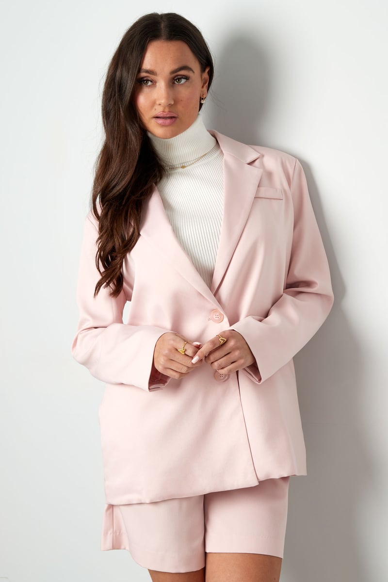 Blazer met twee knopen - roze 