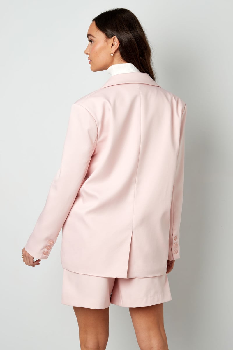 Blazer met twee knopen - roze 