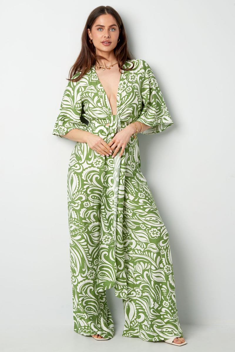 Jumpsuit met print - zwart/wit 